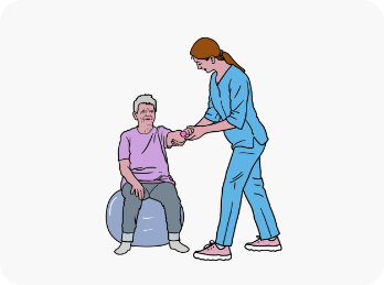 nurse assisting person graphic