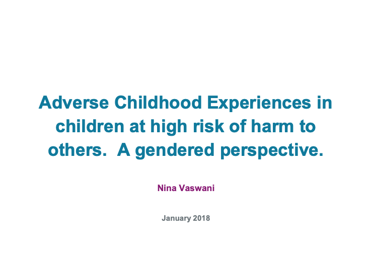 Adverse childhood experiences in children at high risk of harm to others: a gendered perspective report