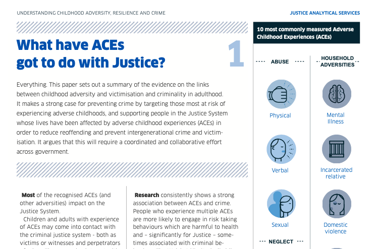 What have ACEs got to do with Justice? report