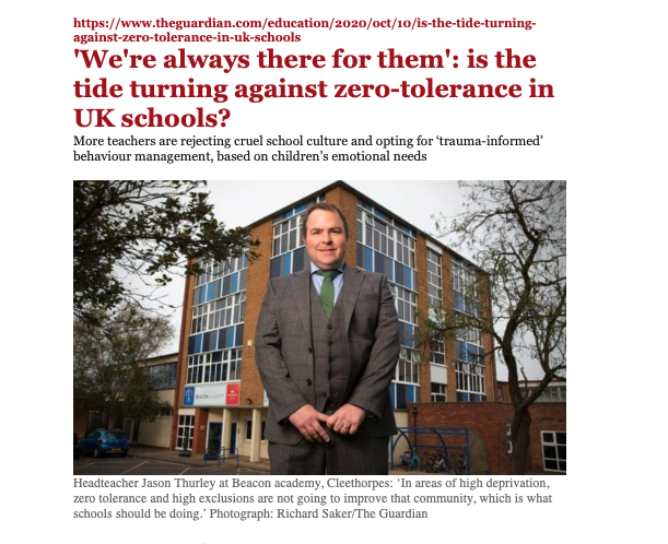 'We're always there for them': is the tide turning against zero-tolerance in UK schools? document
