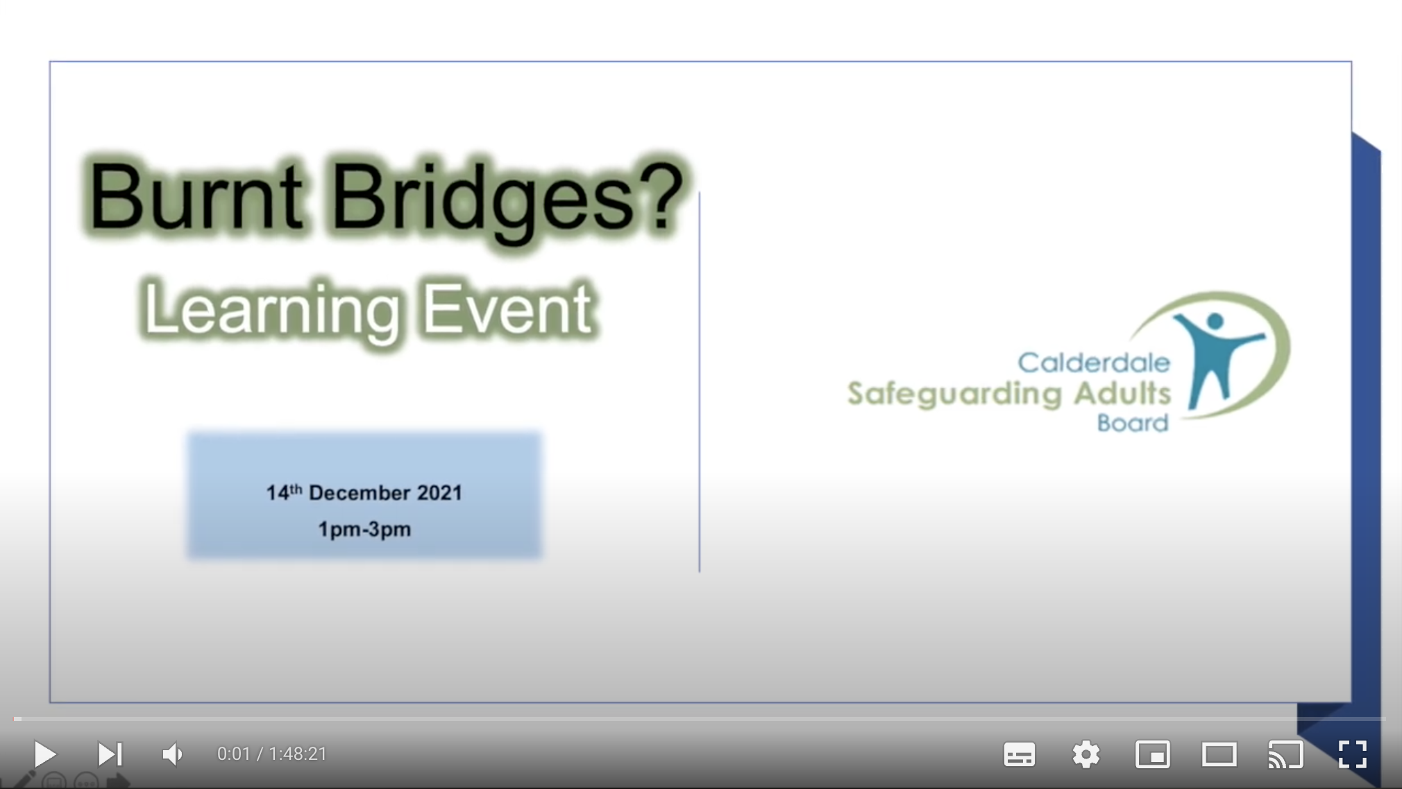 Burnt Bridges Learning Event video