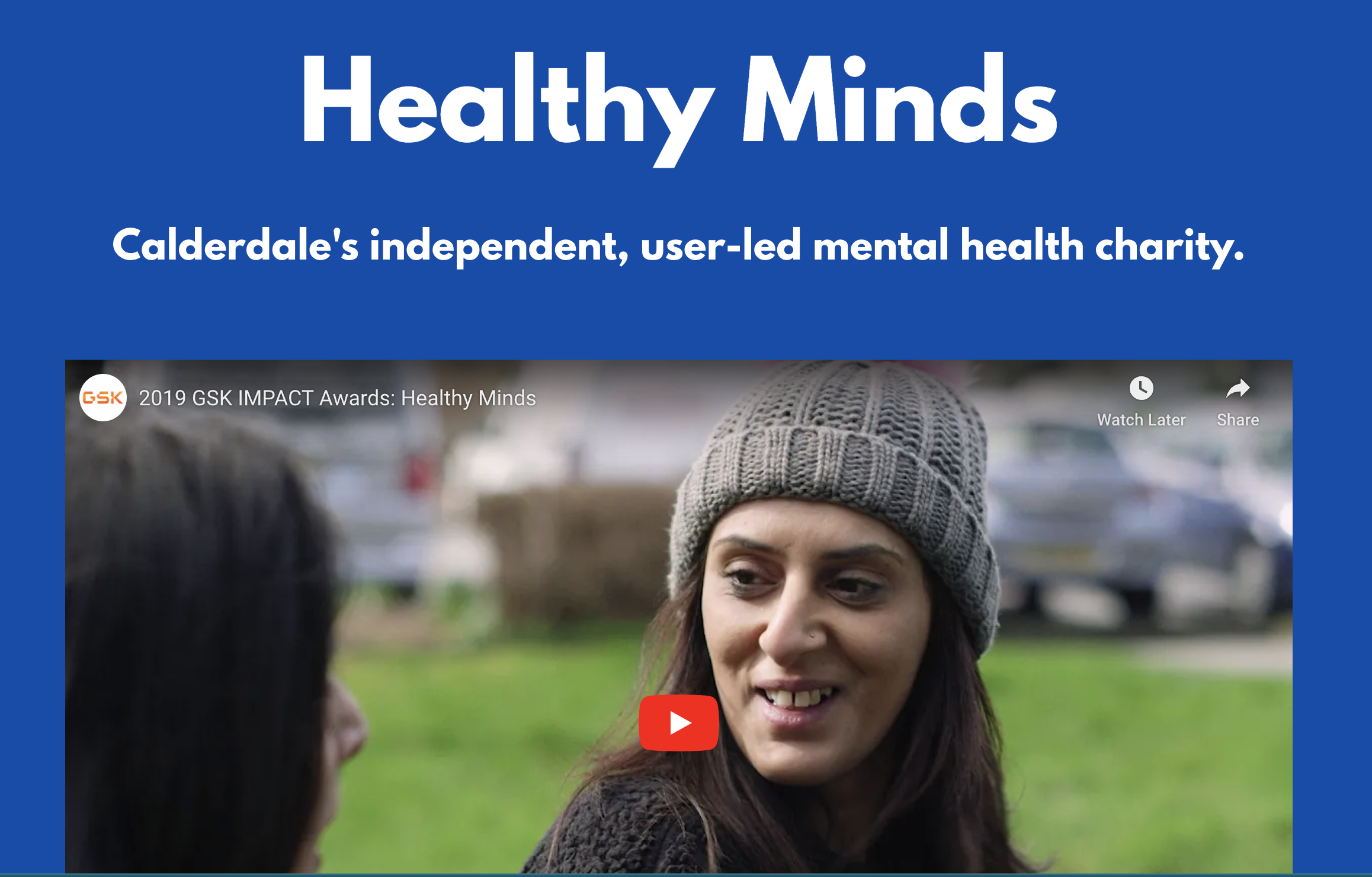 Calderdale mental health charity website