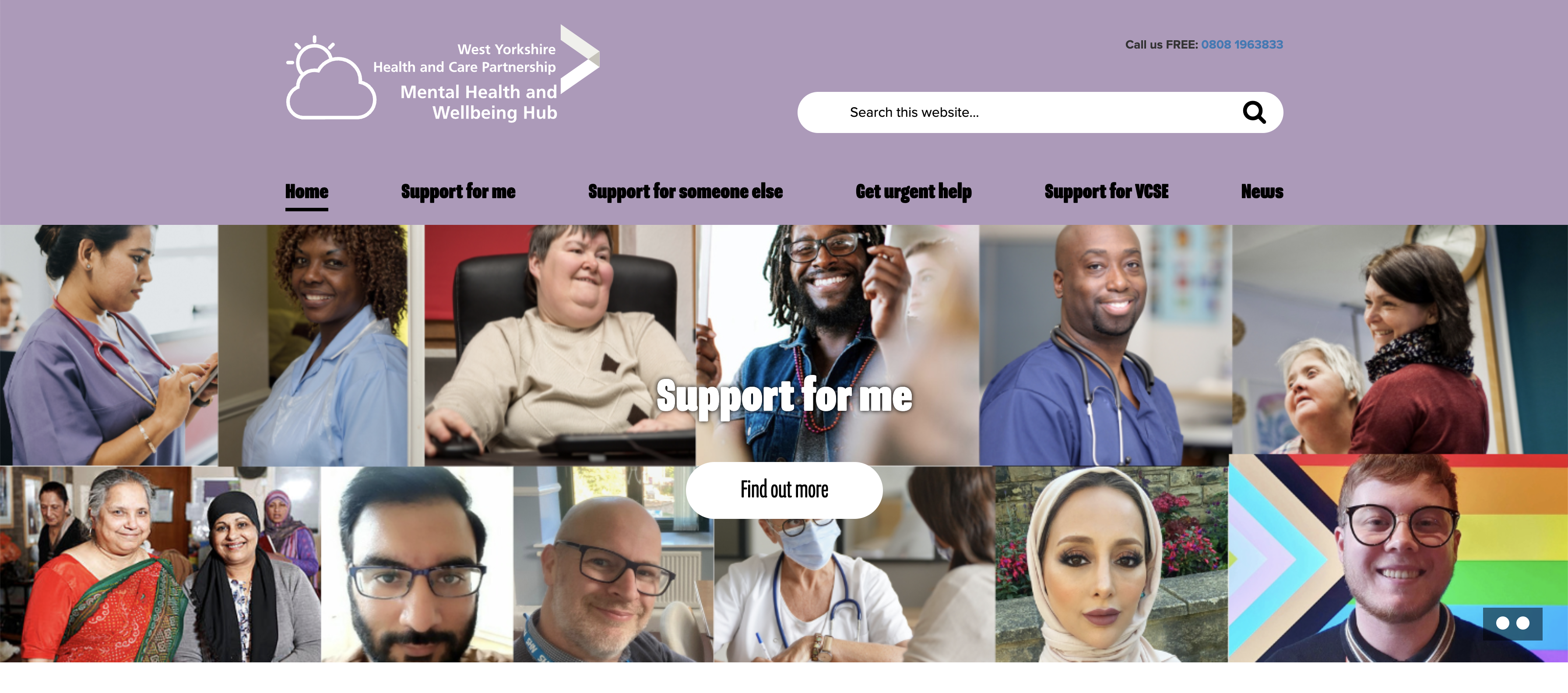 WY Mental health and wellbeing hub website