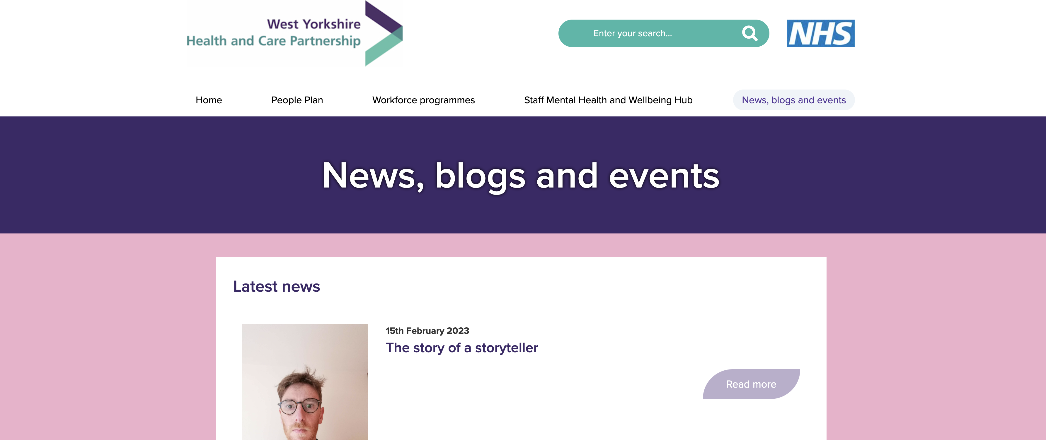 News, blogs and events:WY Partnership website