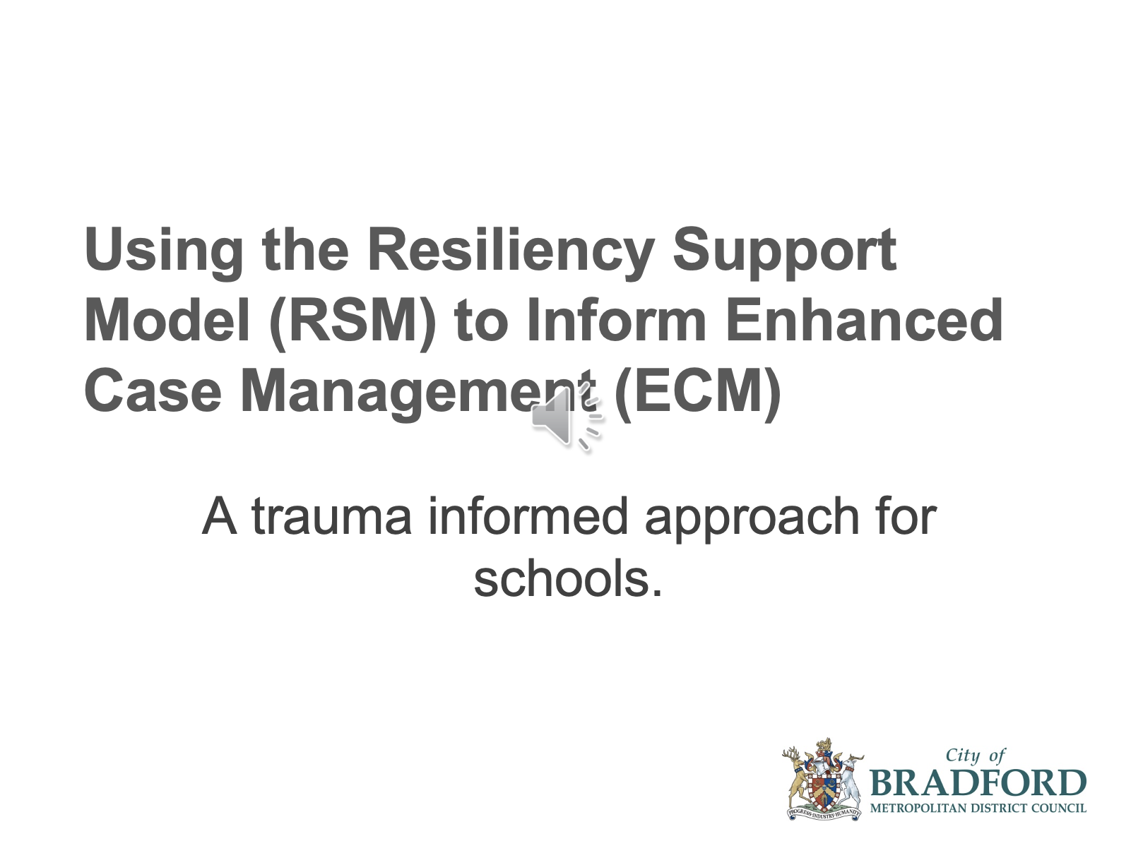 Using the Resilience Support Model (RSM) to Inform Enhanced Case Management (ECM). A trauma informed approach for schools